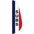 "SUBS" 3' x 10' Stationary Message Flutter Flag